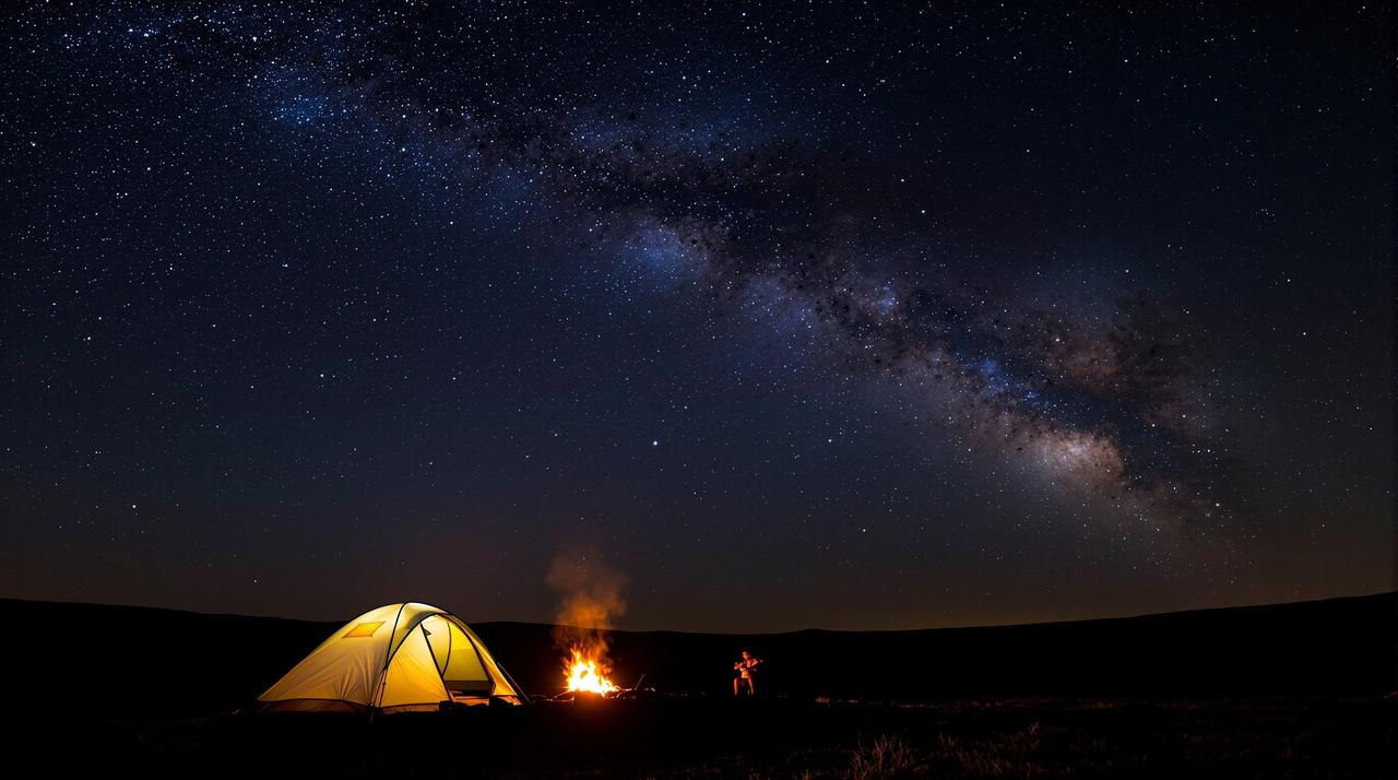 秋霞在线影院-用户投稿：户外露营星空延时摄影